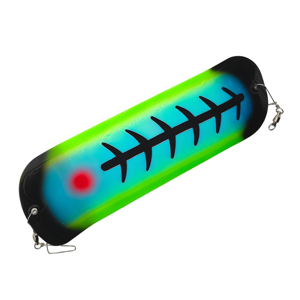Custom Airbrushed 11" Flasher - Salmon / Trolling - Da' Bone