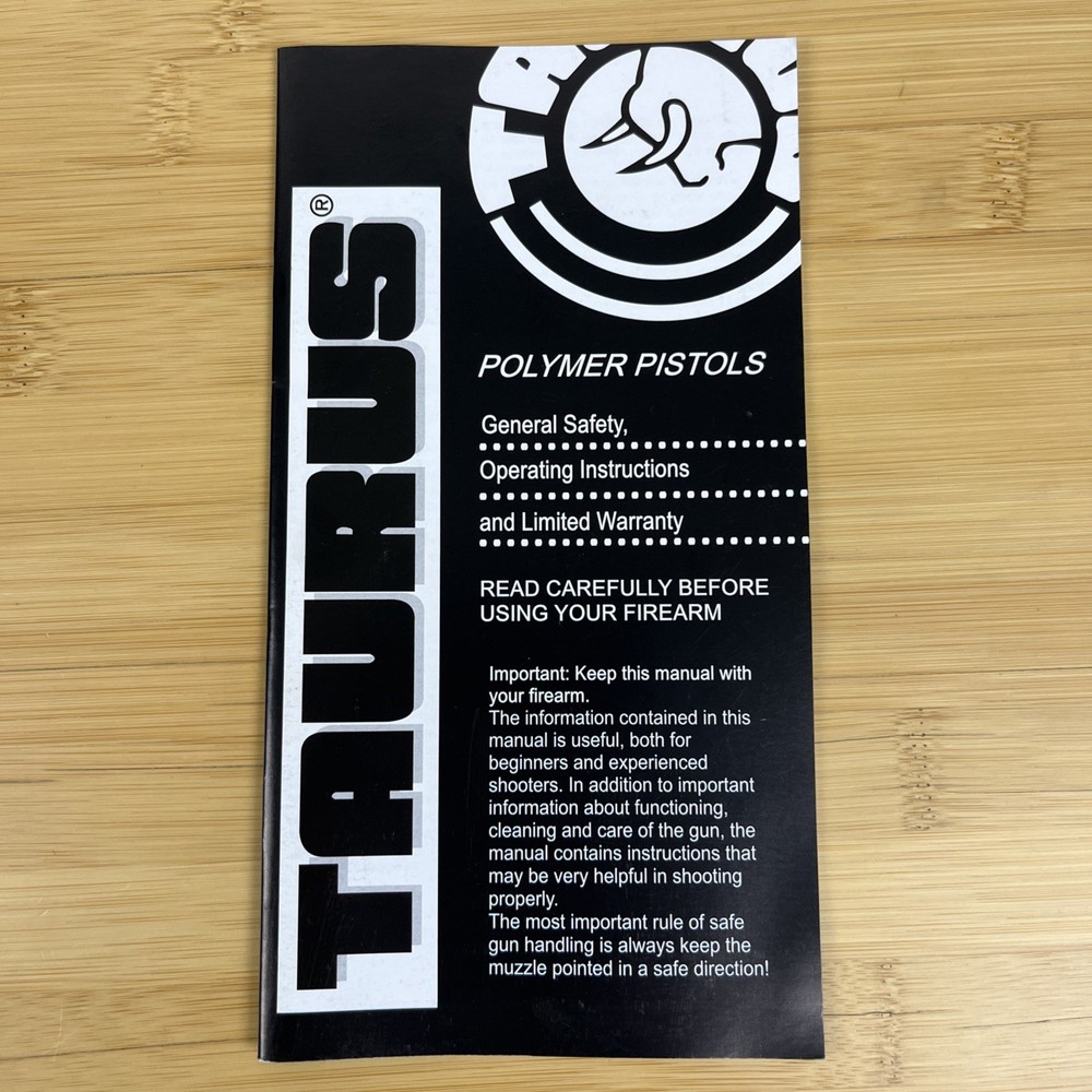 Taurus Polymer Pistol Owners Manual 2010