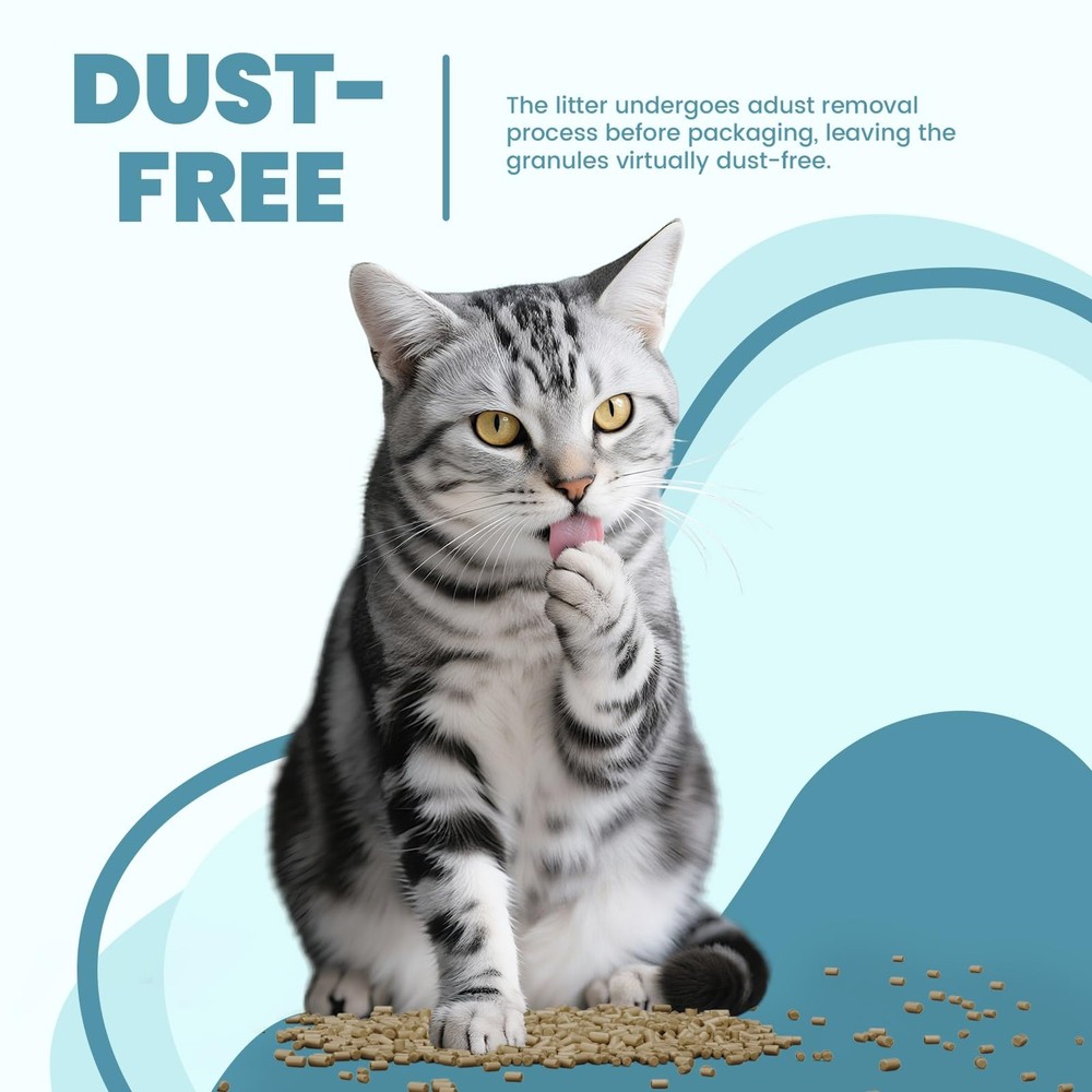 Basic Zeolite Cat Litter Pellets 7lbs & Cat Pee Pads 10 Count - Refill for Ti...