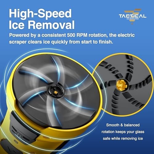 Electric Ice Scraper for Car Windshield - Cordless Motorized Snow Remover Tool