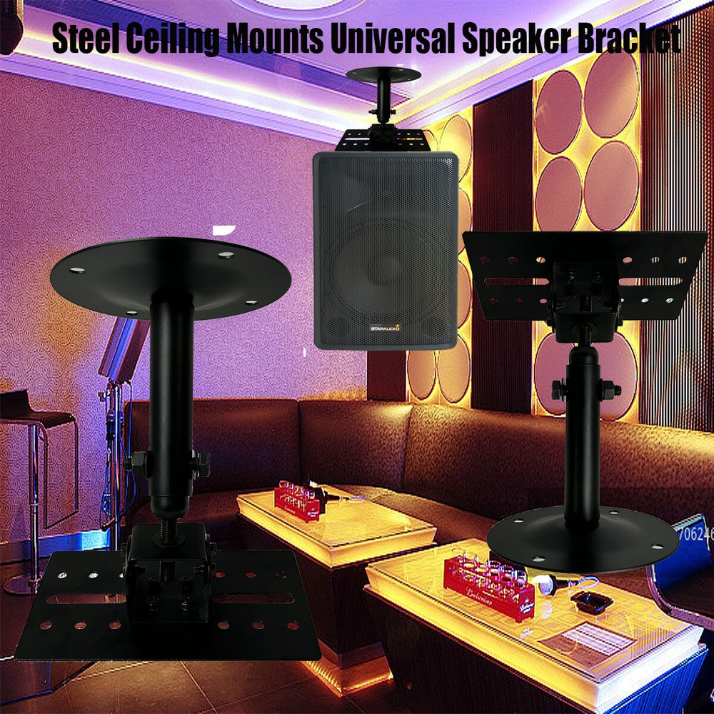 Universal Wall Universal Ceiling Mount Speaker Brackets Safe Distance Adjustment