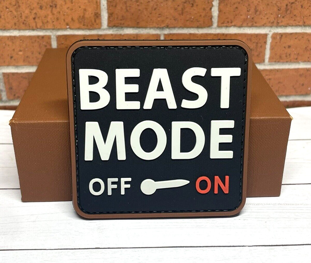 PVC Tactical Patch - Beast Mode Patch - Gun Military Morale Patch