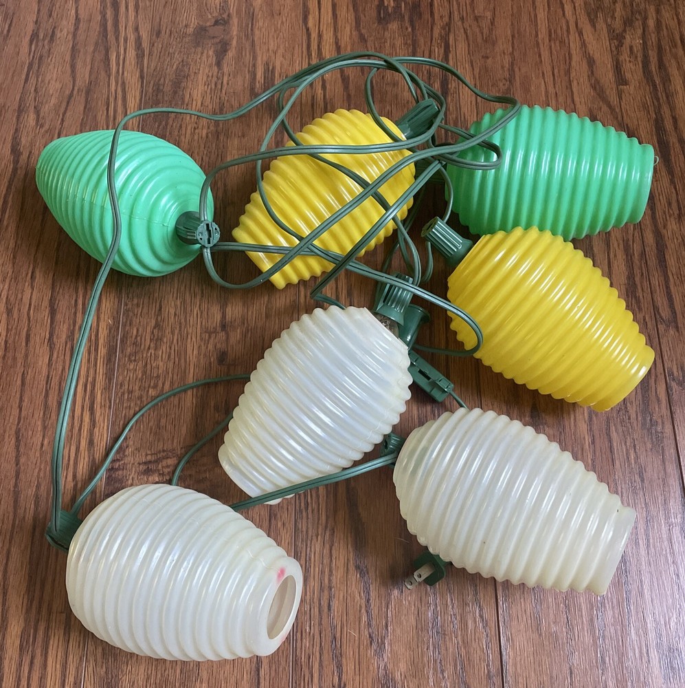 Vintage Blow Mold Bee Hive String Lights Patio Camper Tested Working