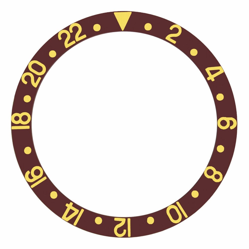 REPLACEMENT BEZEL INSERT BROWN FOR WATCH 37.70MM X 30.70MM