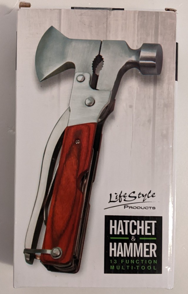 Folding Hatchet & Hammer 13 Function Multi Outdoor Camping Knife Tactical Tool