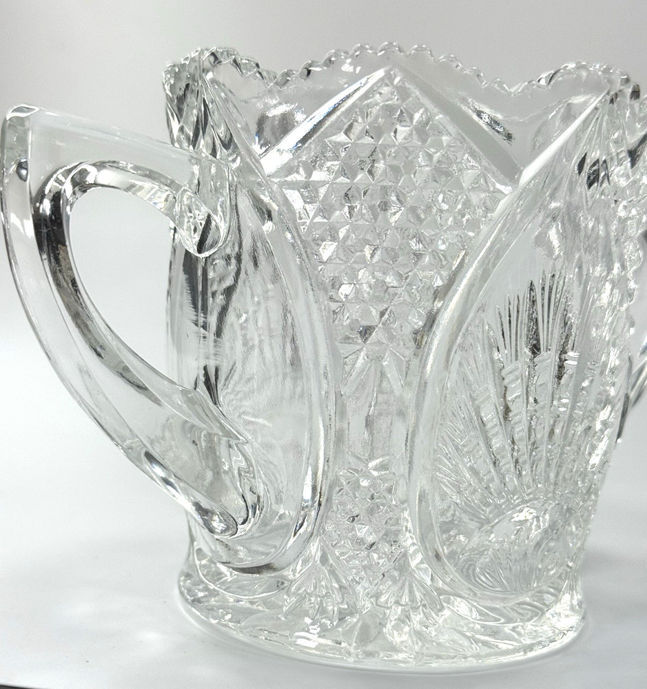 EAPG Glass Cream & Sugar Set