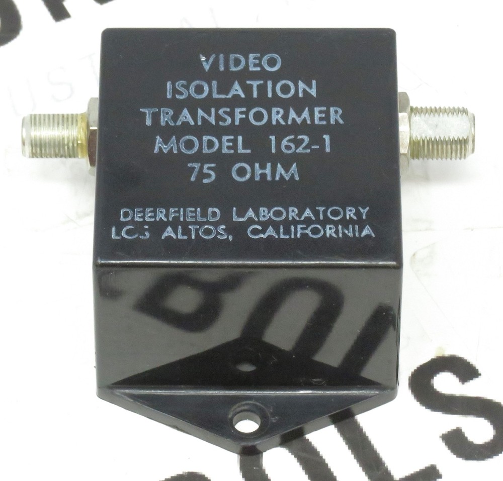 Deerfield Model 162-1 Video Isolator 75 Ohm – Back Cover Missing Functional Item