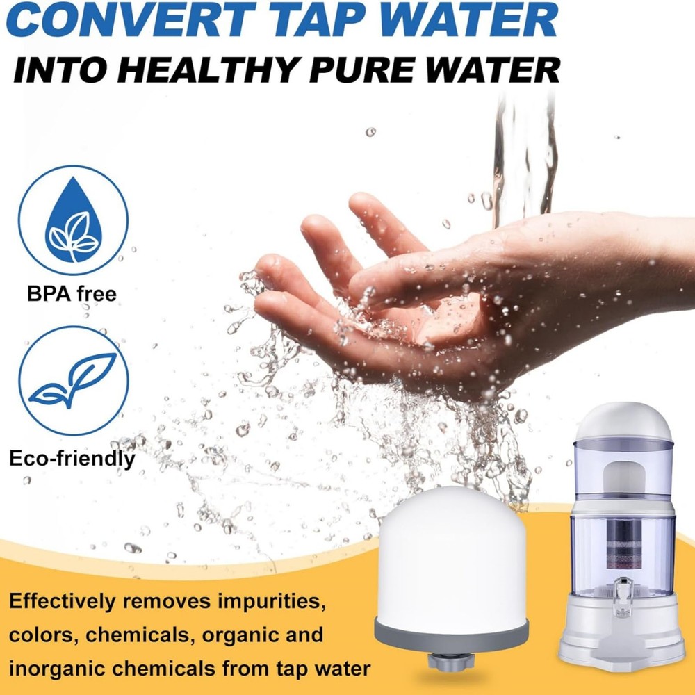 2 Pack Ceramic Candle Water Filter 0.2-0.5 Micron for Portable Purifier System