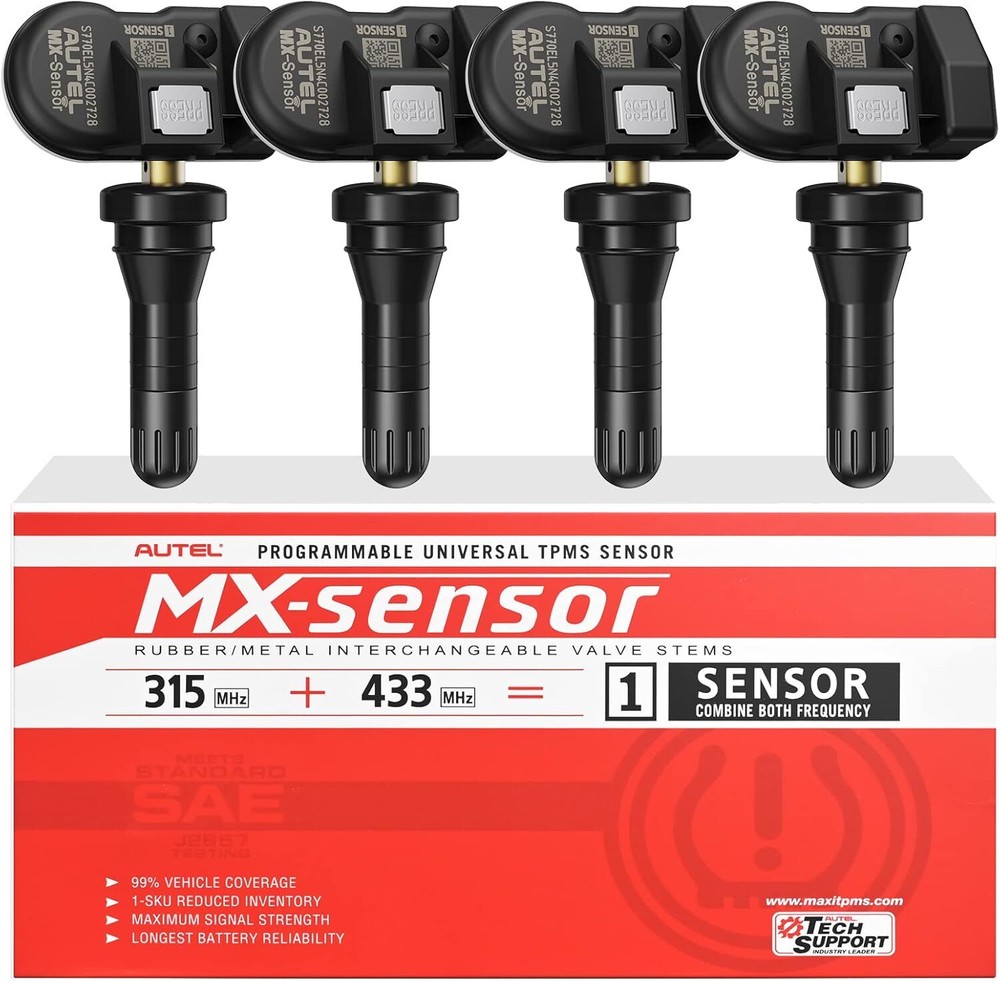 4pcs Autel MX-Sensor 2 in 1 Programmable TPMS Sensor for Universal Tire Pressure