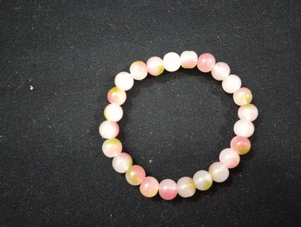 jasper glass bead bracelet