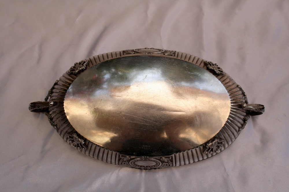 Magnificent 1900 German 800 Continental Silver Dish