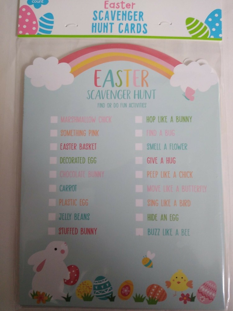 Easter Scavenger Hunt Cards