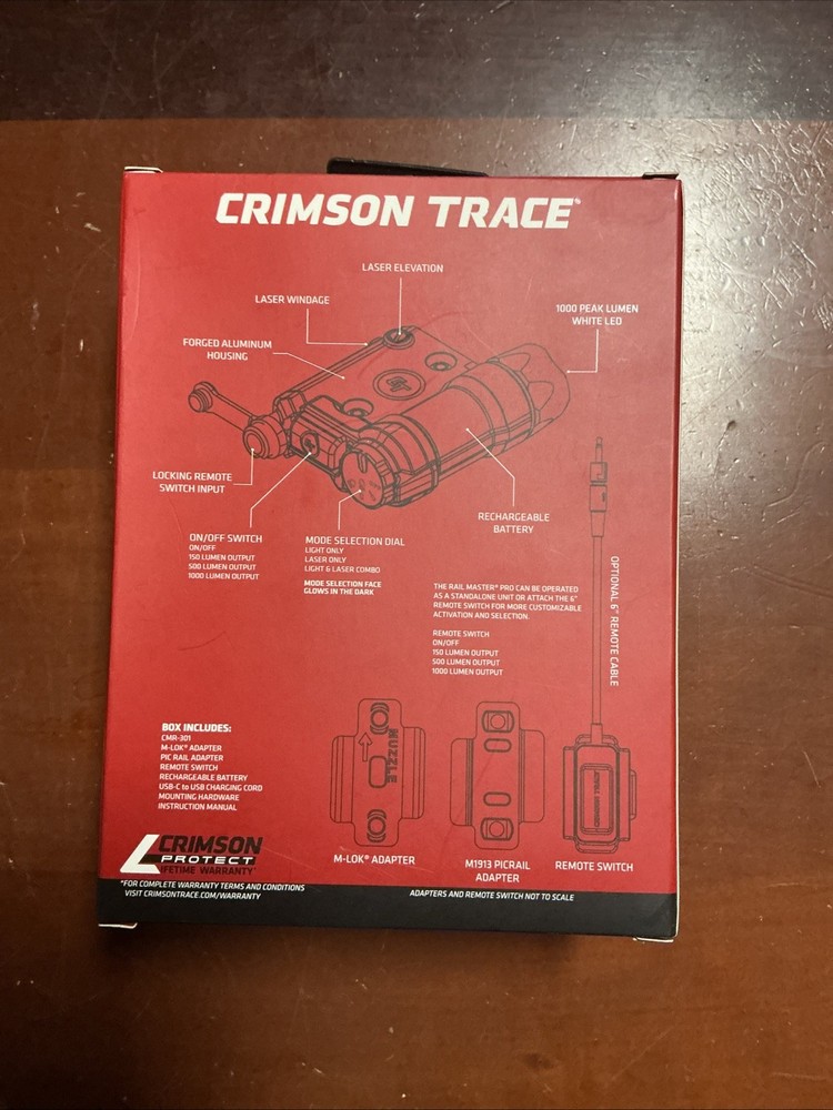Crimson Trace CMR-301 Railmaster Pro Laser Sight - Black