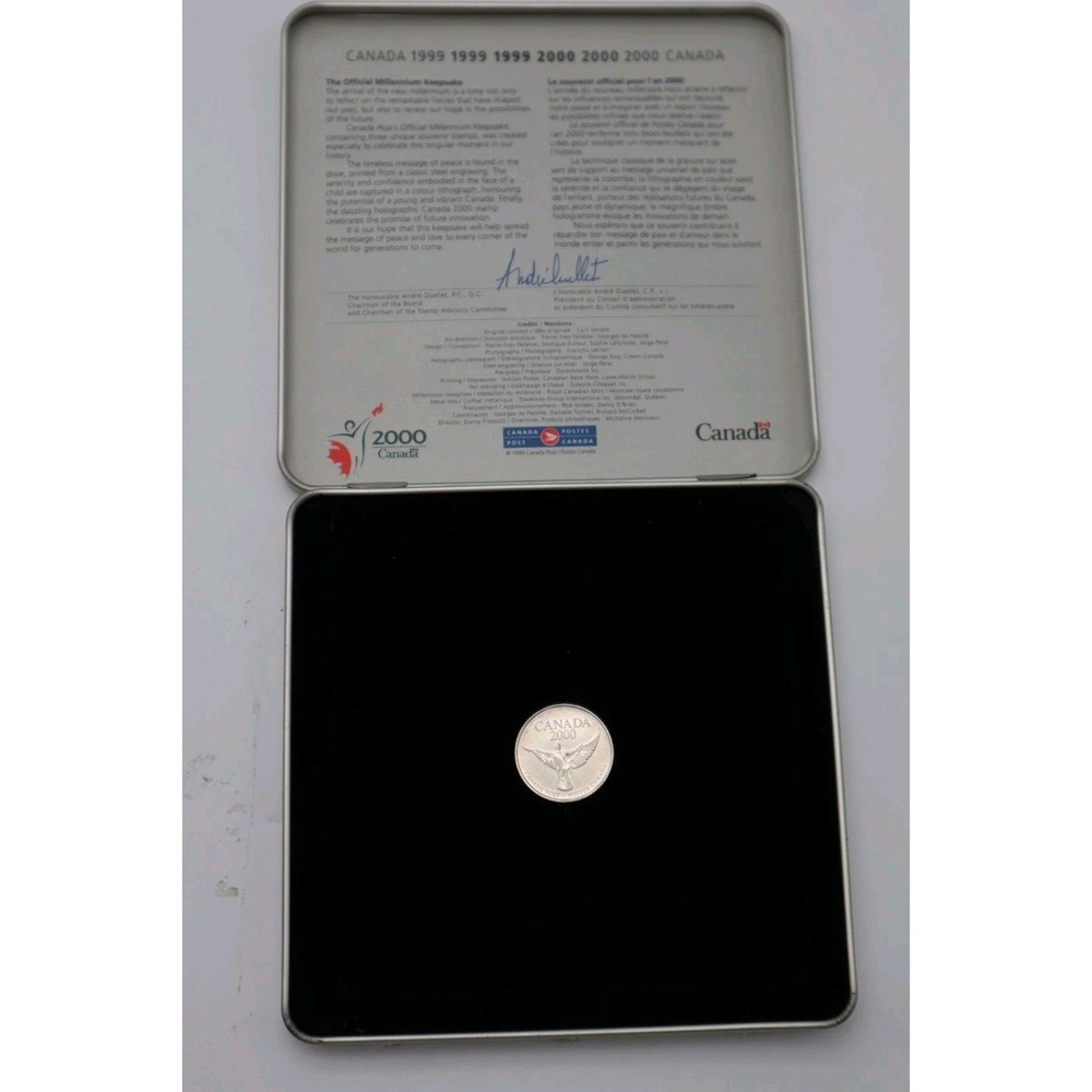 1999-2000 Canada Post Millennium Coin Token In Tin Case