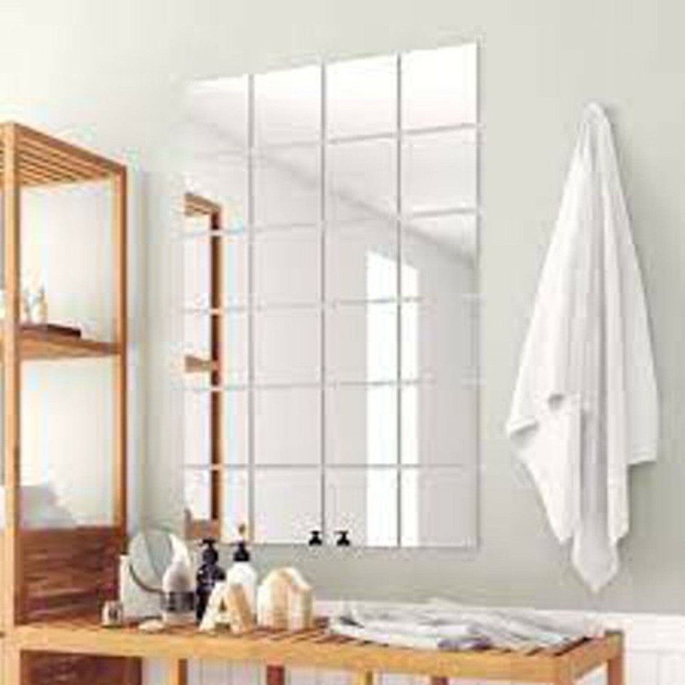 Silver Mirror - Square Acrylic Mosaic & Wall Tiles, Many Sizes