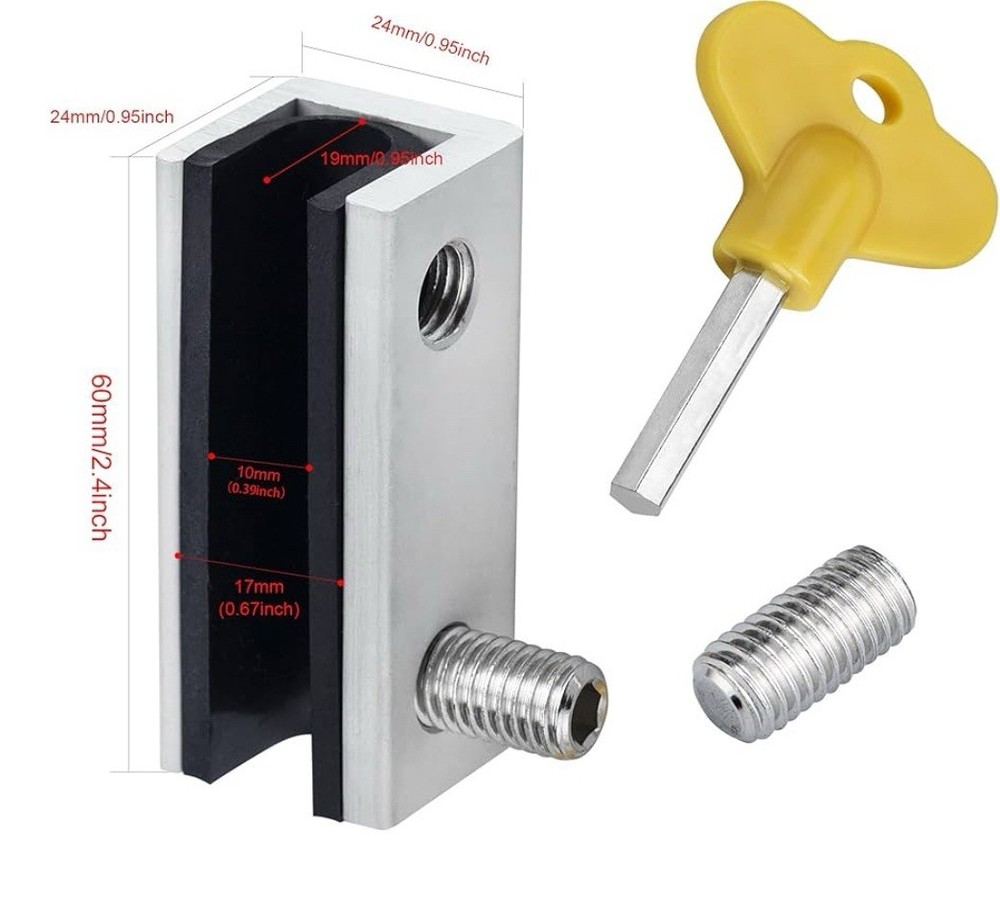 Window Locks, 4 Sets Sliding Security Window Lock with Key for Vertical Horizont