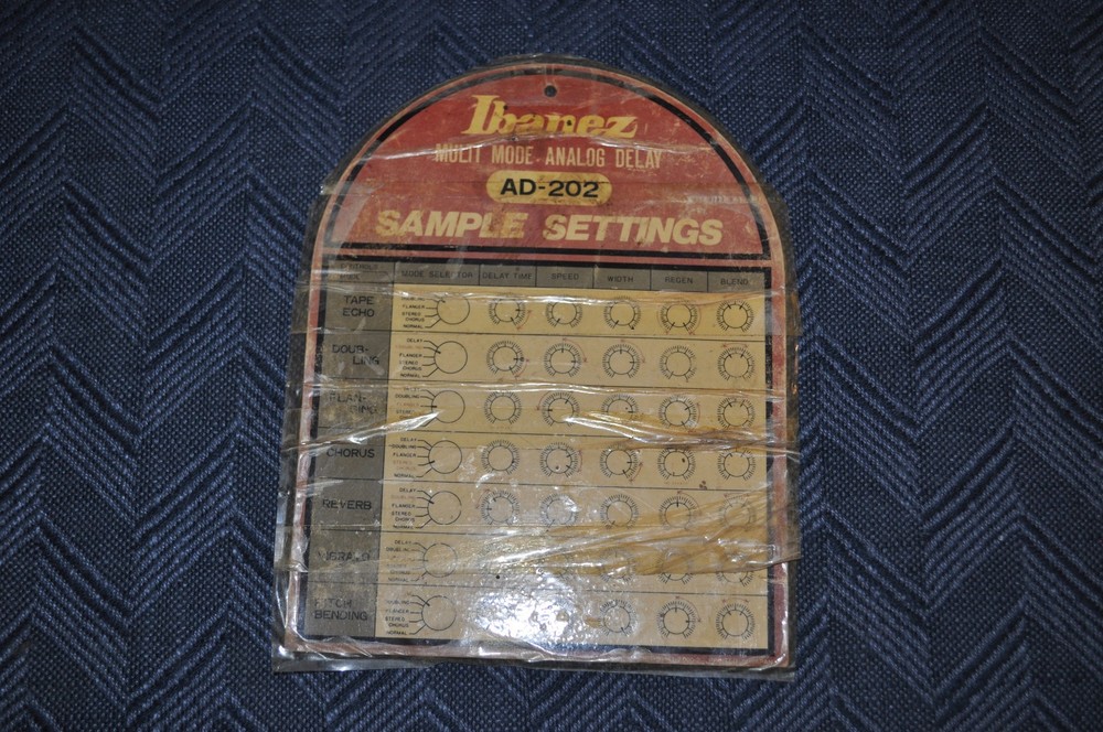 IBANEZ Multi Mode Analog Delay Phase Shift AD202 Rack Mount Studio Gear Manual