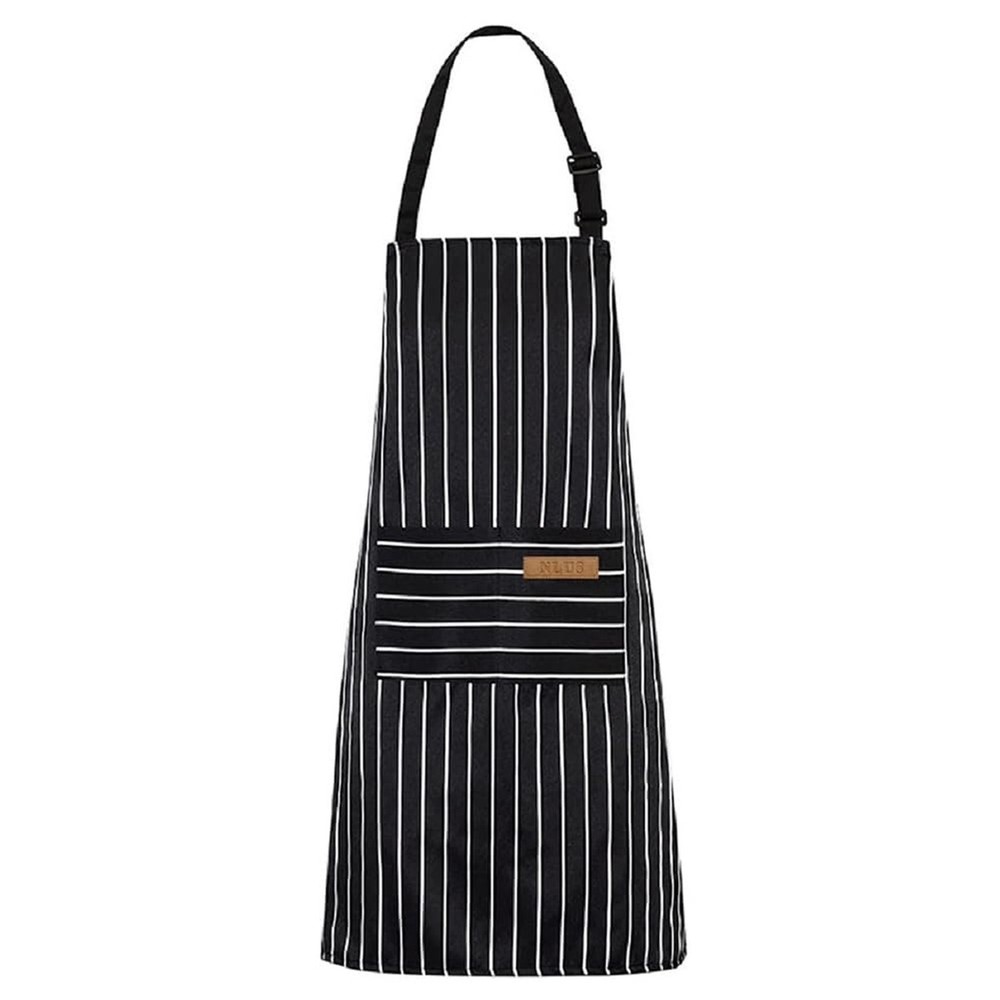 Chef Apron Bib Apron with 2 Large Pockets Adjustable Neck Strap Kitchen Apron...