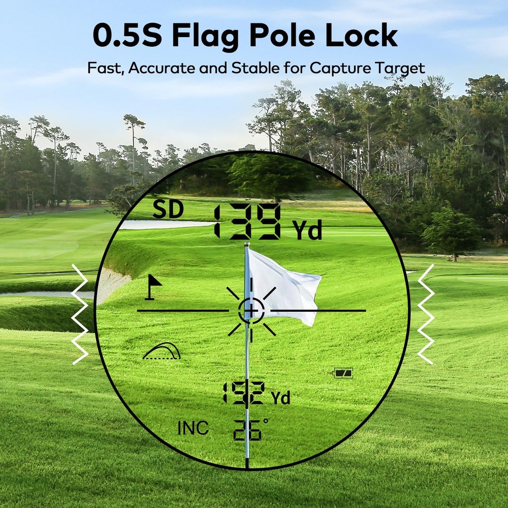 1200Yards Range Finder Golf with Slope, 7X Magnification Range Finder, Lightw...