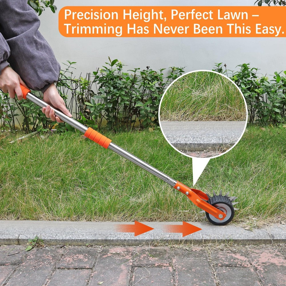 Manual Edger Lawn Tool, Sidewalk Grass orange&silver-colored