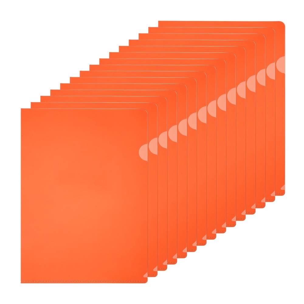 A4 Plastic Folders, 40 Pack Clear Folders l Type Pockets Documents, Orange