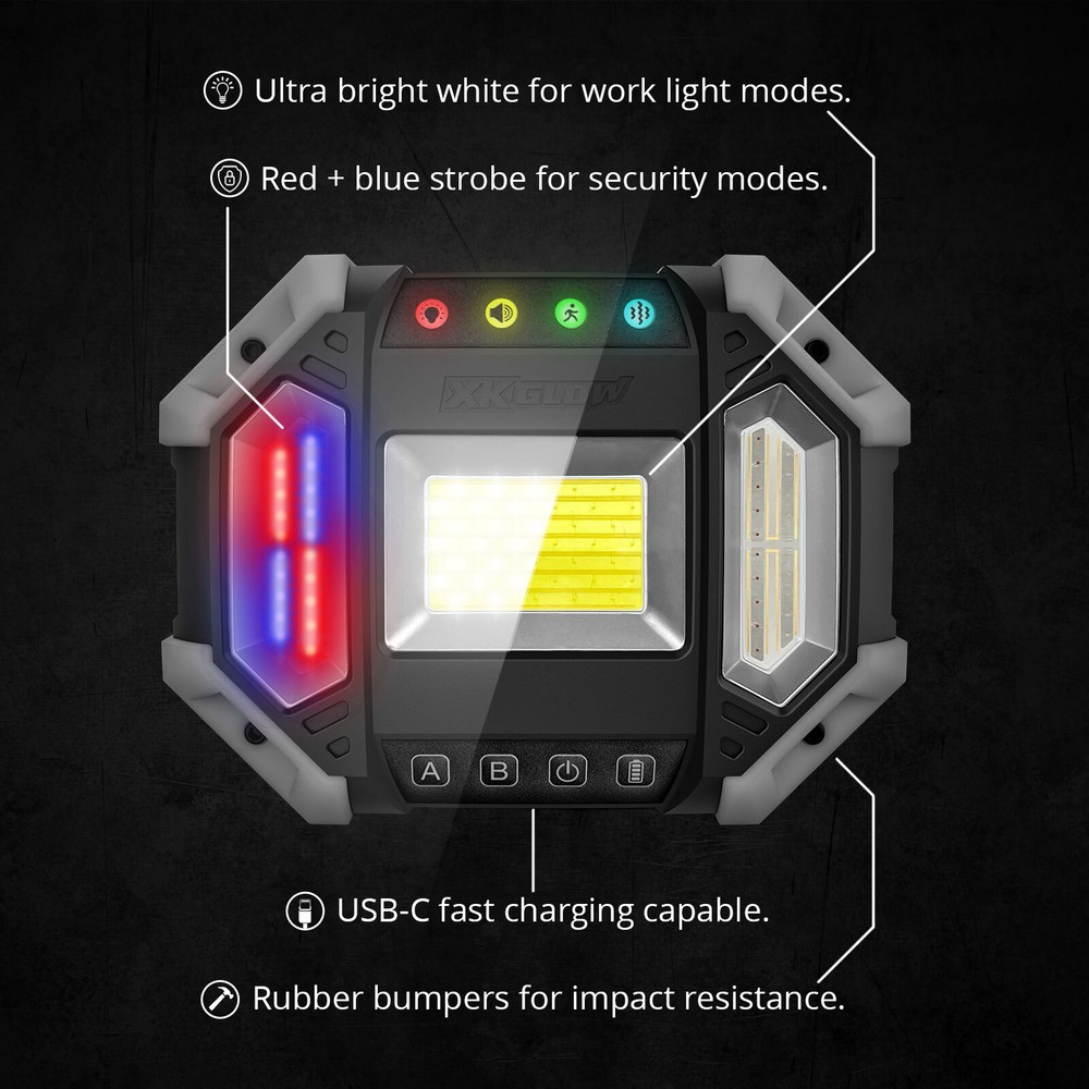 XKdefender 7 Mode Work & Security Light w/ Remote Utility Light Camping Office