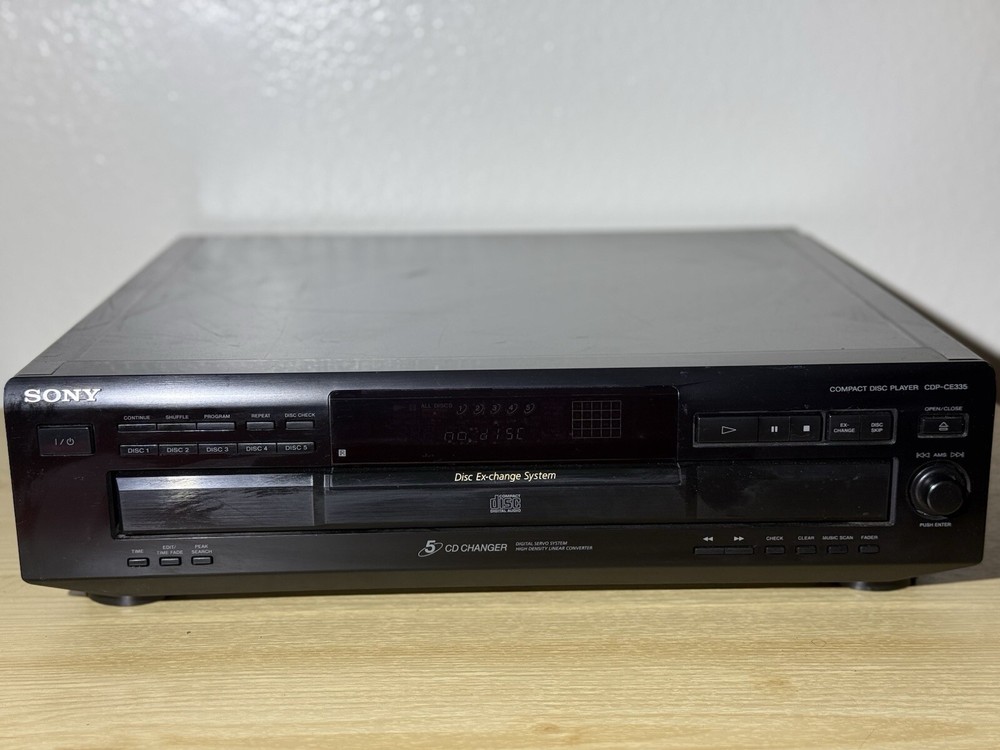 Sony CDP-CE335 5-Disc CD Changer - Tested & Working - No Remote