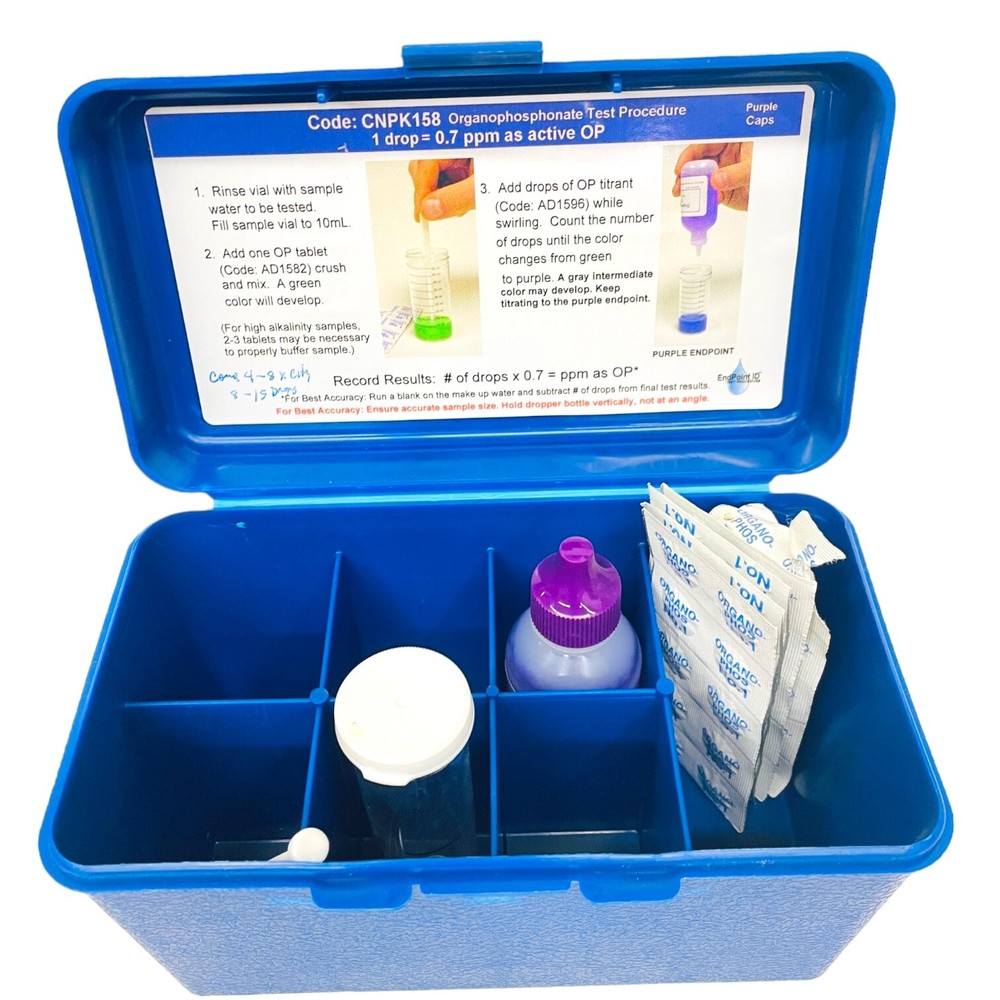 Cannon Water Technology Organophosphonate OP Test Kit Reorder Code CNPK158