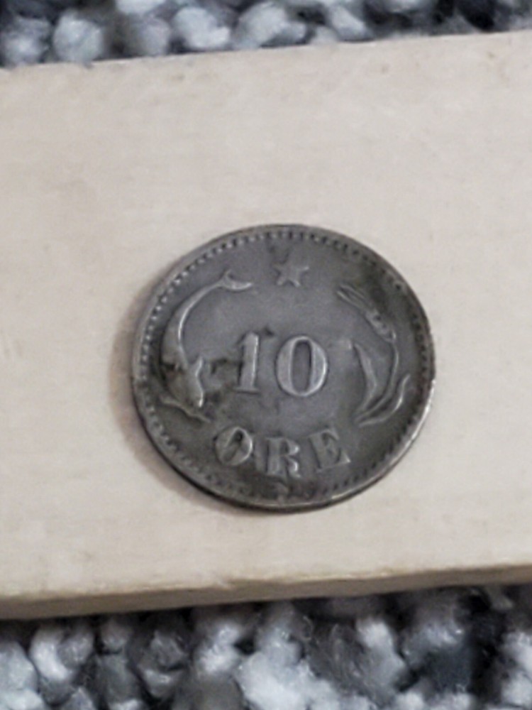1903 DENMARK 10 ORE Antique Coin