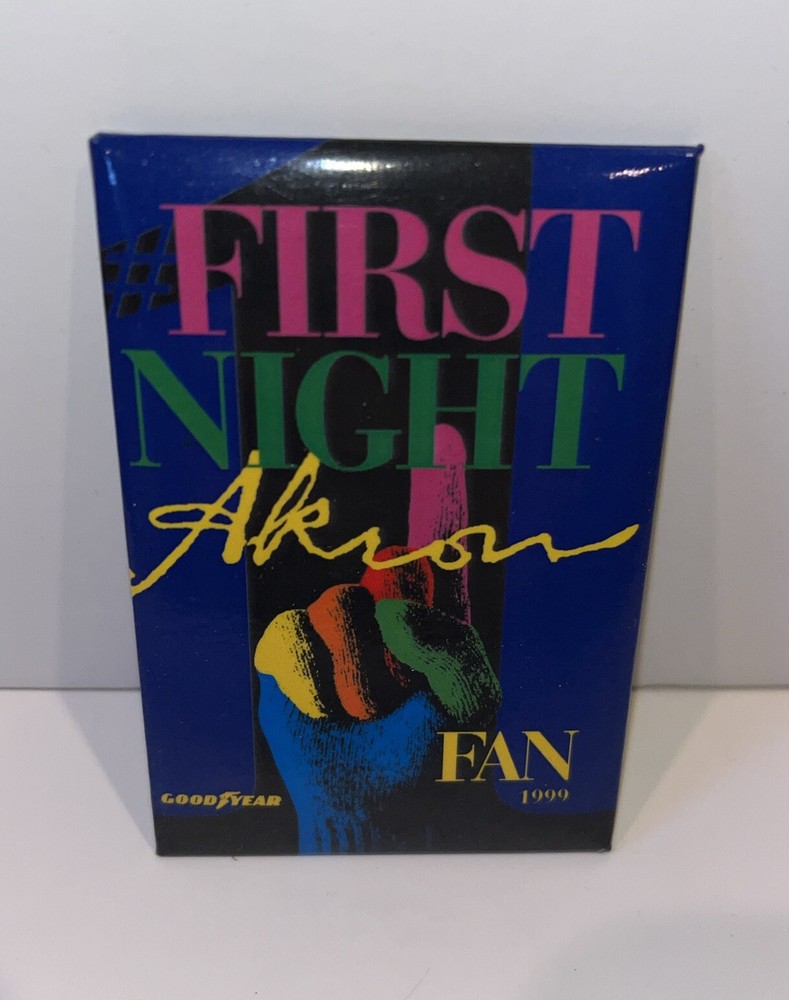 First Night Akron Fan Goodyear Pin 1999