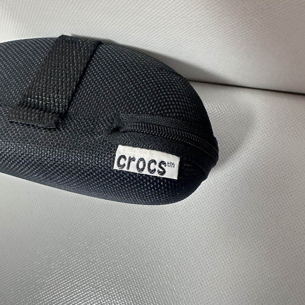 CROCS Eyewear Hard Case Eyeglass/Sunglass Zippered Black Belt Loop
