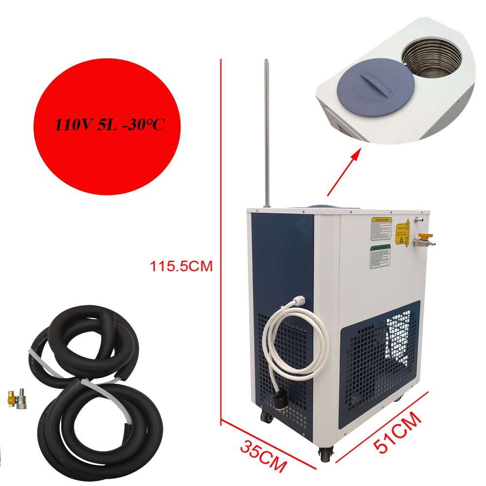 5L Laboratory Chiller Circulator, -30℃ Low Temp Cooling Circulator Pump Machine