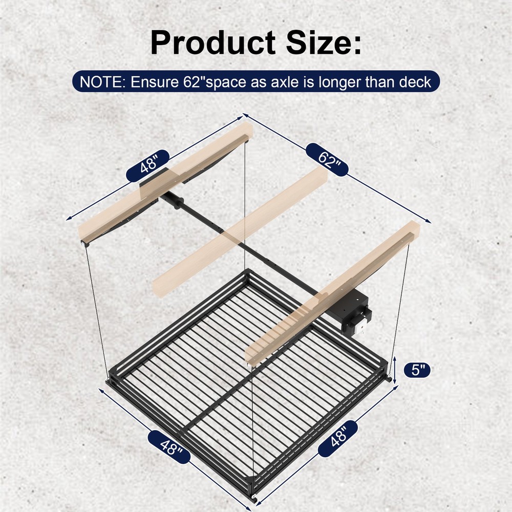 TCESPACE Heavy-Duty 4x4 FT Overhead Garage Ceiling Storage Rack (Openwork Style)