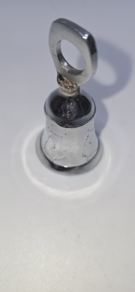 Silver Tone Etched Bell 2.75"