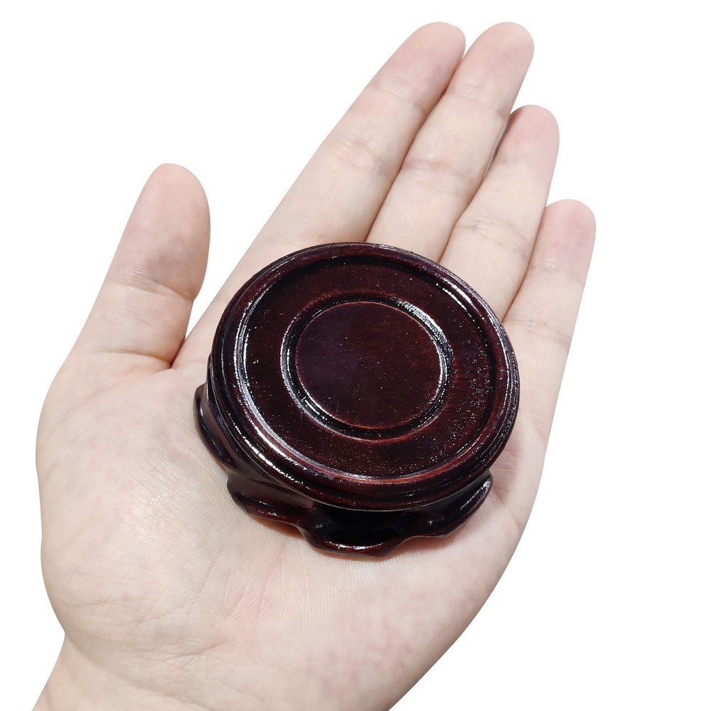 2Pack Wooden Stand Holders Displays Base 50mm Diameter Black