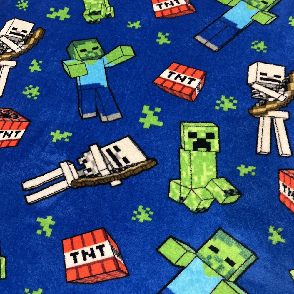 Minecraft Kids Throw Blanket 41” X 47”