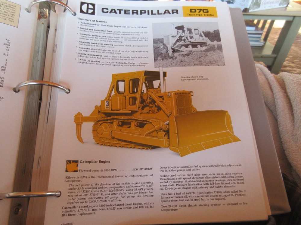 Caterpillar D7G Crawler Dozer Brochure 6 page