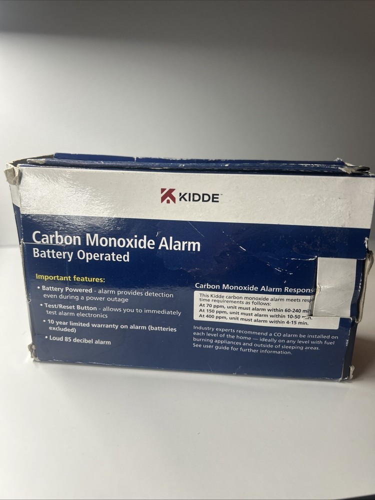 Kidde-CO Alarma Battery Operated-Basic Co Detection M.KN-COB-LP2 Open Box NEW