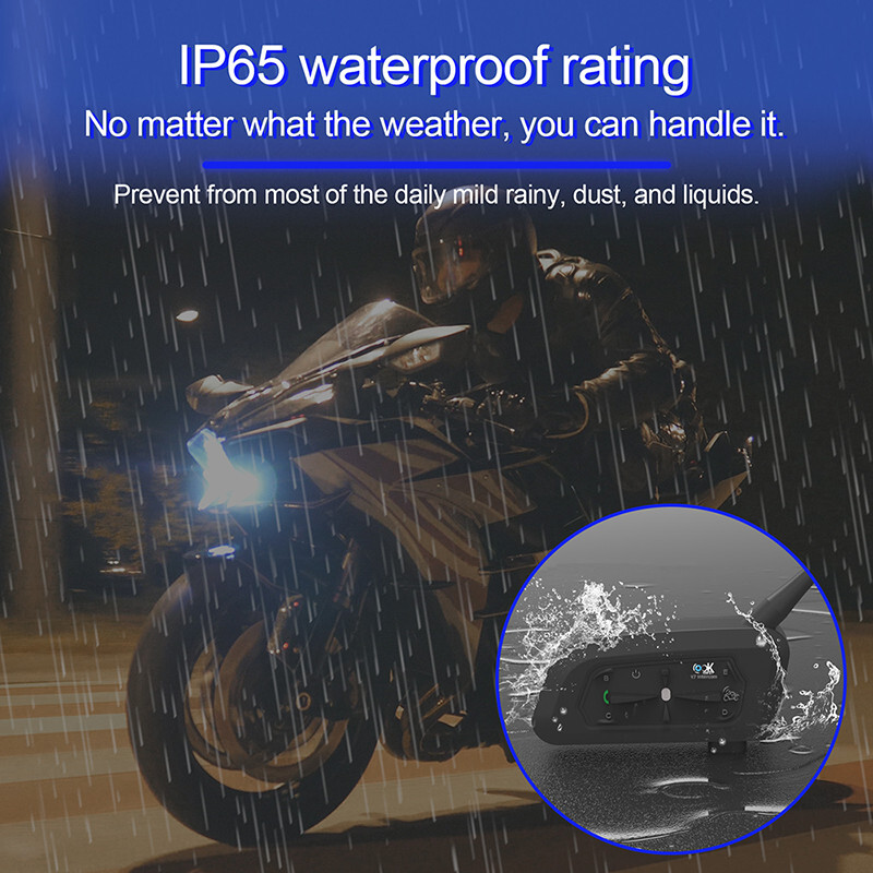 2 x Motorcycle Intercom Bluetooth Intercomunicador Moto Bluetooth 700M 7 Rider