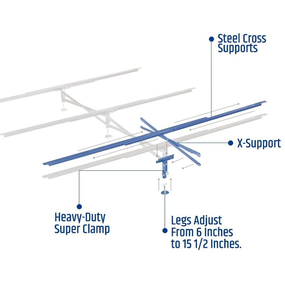Glideaway X-support Bed Frame Support System 3 Cross Rails Model# Gs-3 XS