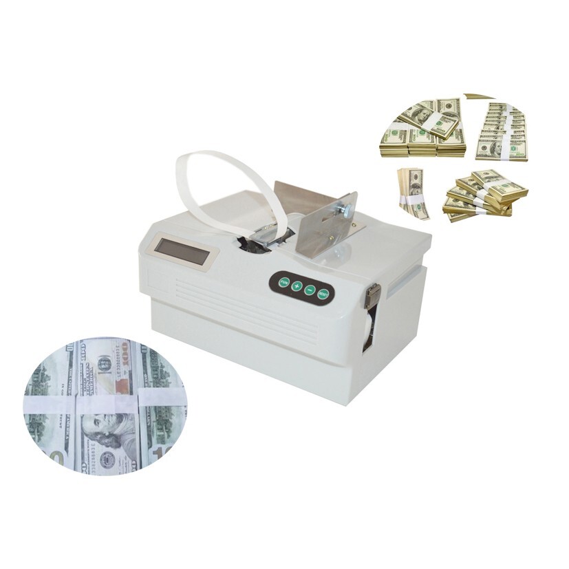 Automatic Banknote Binding Machine Money Cards Documents Strapping Bundling 110V