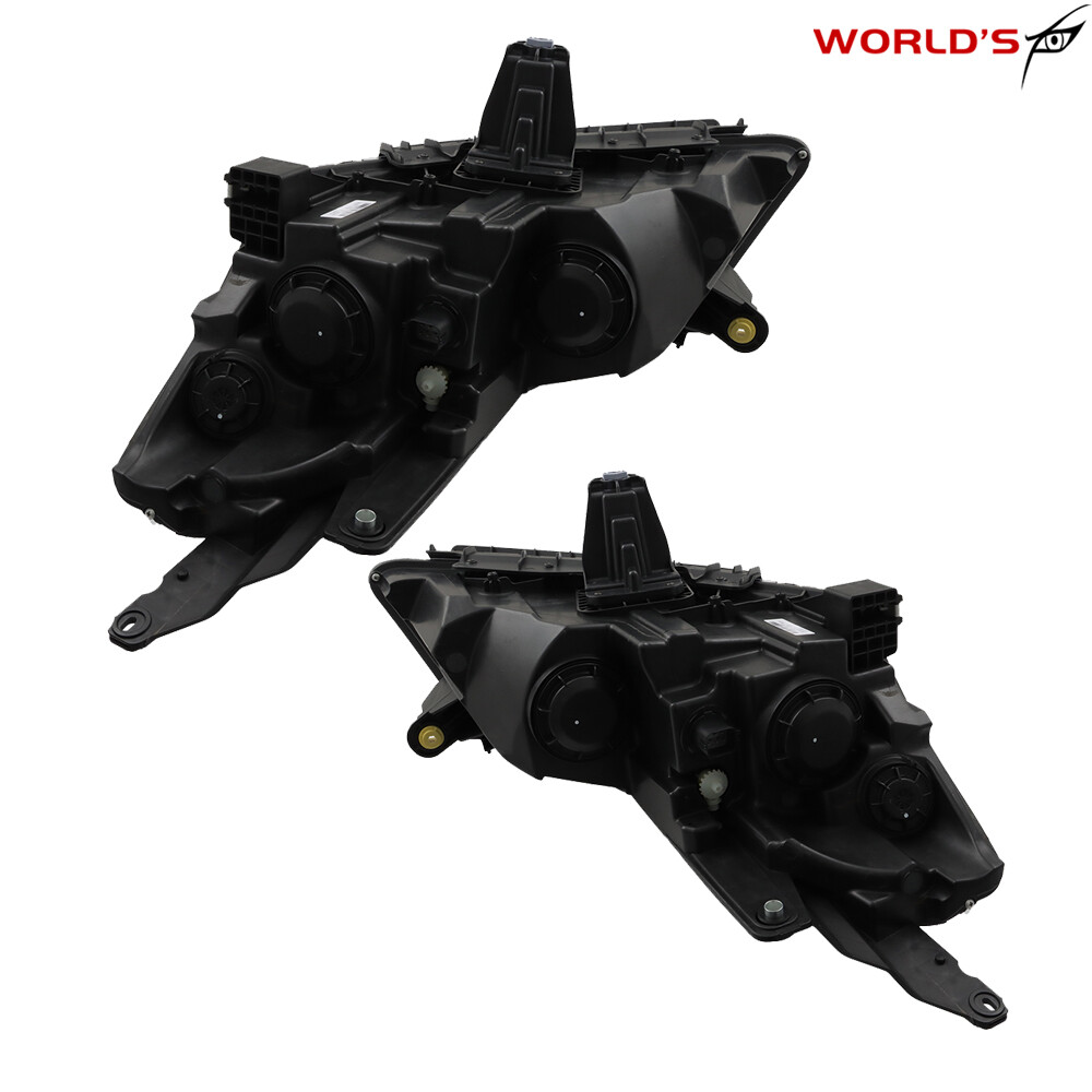 Left+Right Halogen Headlight For Chevrolet Traverse 2013-2017 Black Chrome Bezel