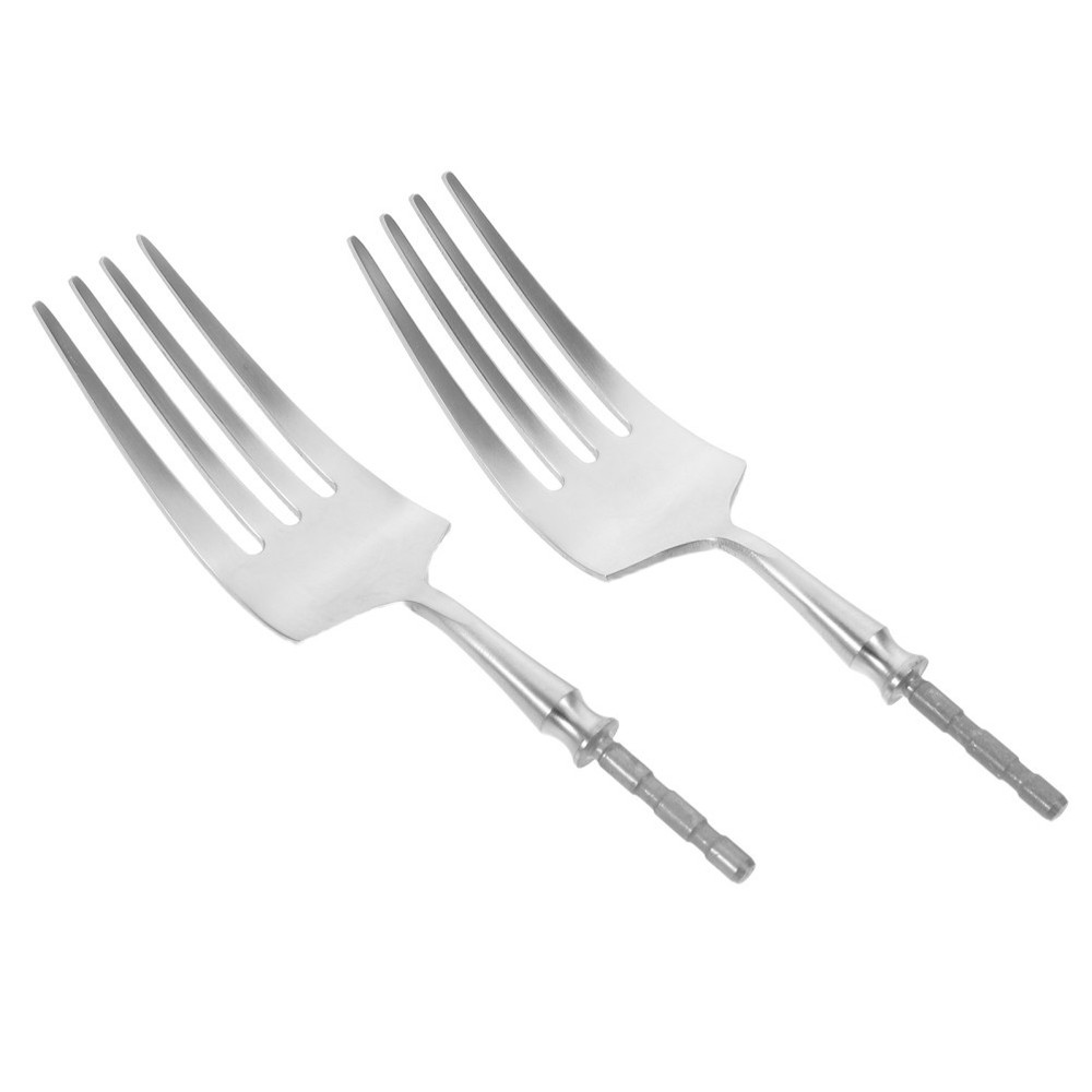 2 Pcs Replacement Heads for Cutlery Forks and Spoons Component Dessert