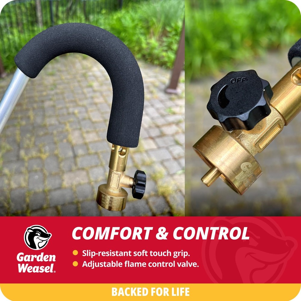 Weed Torch Burner with Lighter | Propane Fire Starter for Weeds