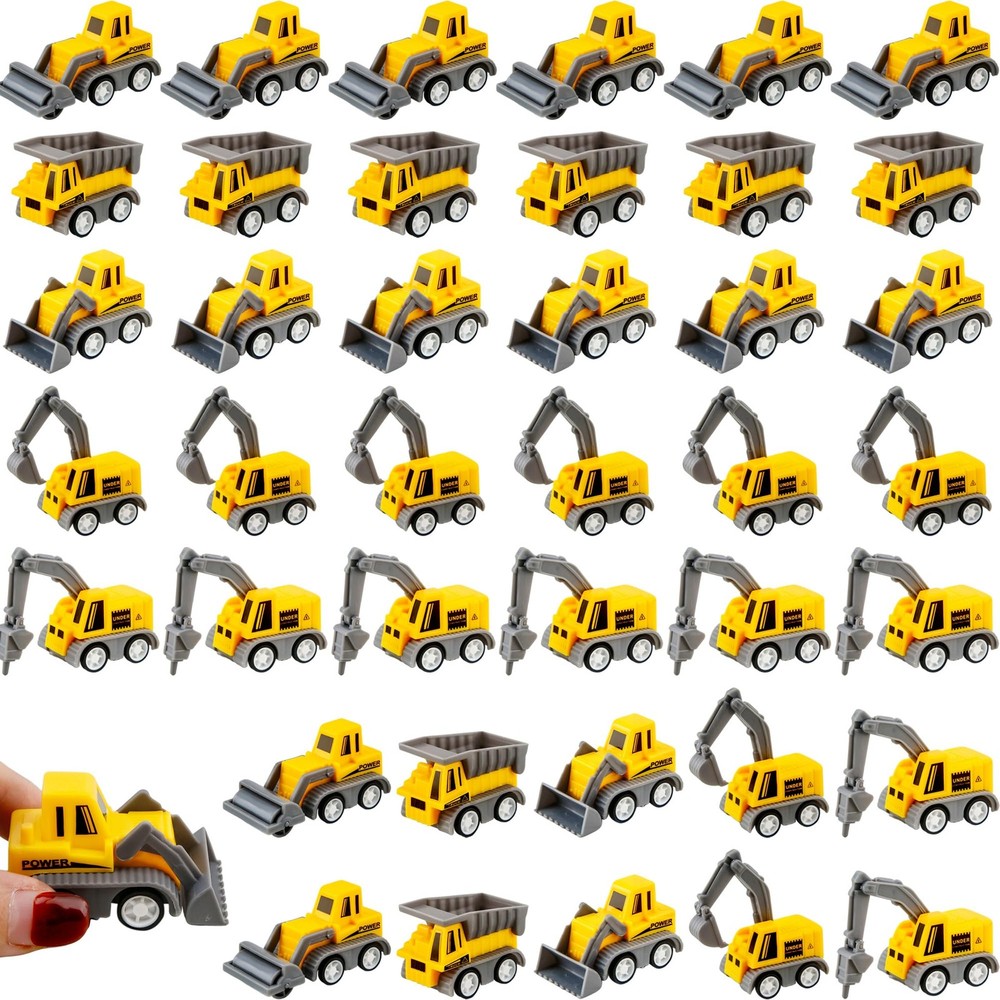 40 Pieces Mini Construction Vehicles Bulk Pull Back Trucks Engineering Vehicl...