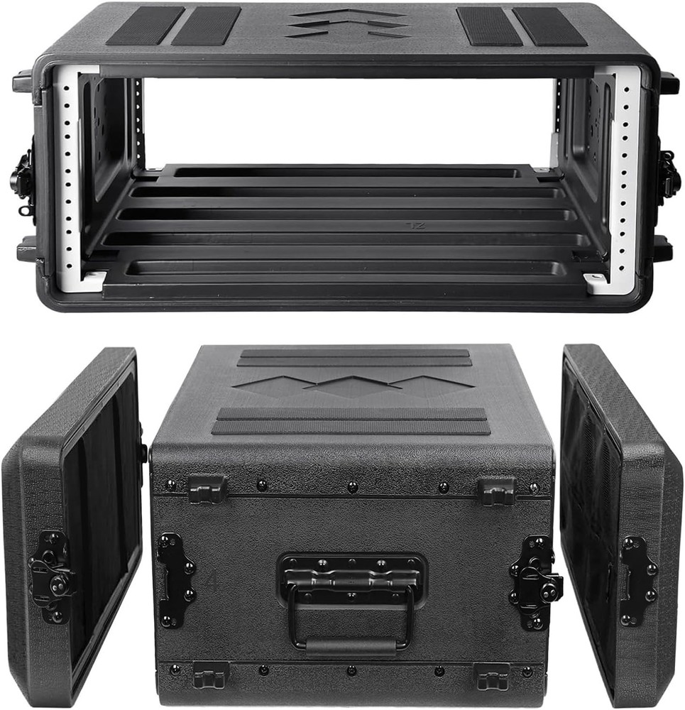 4U Rack Case 17"Depth 19" Rackmount Flight Case for Amplifier Pro Audio DJ Mixer