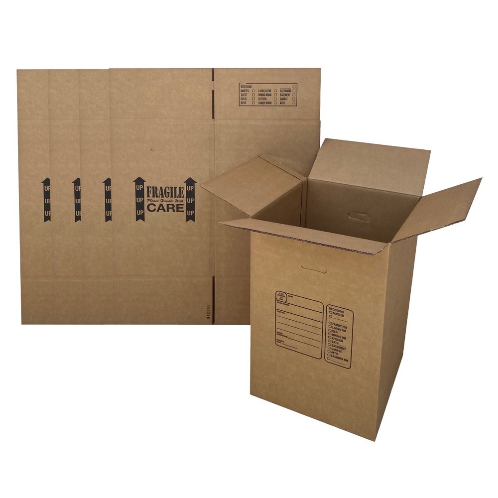 UBMOVE Kitchen Moving Boxes (4 Pack) Double Wall 18x18x28" Heavy Duty Boxes