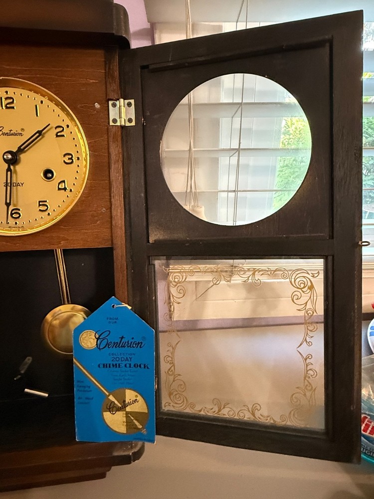 Vintage Centurion 20 day Wall Chime Clock With Key