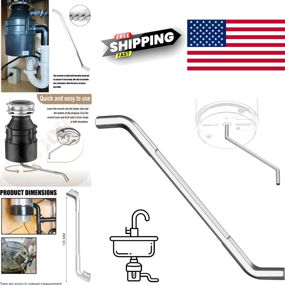 Silver Garbage Disposal Allen Wrench Tool for Quick Fixes and Repairs