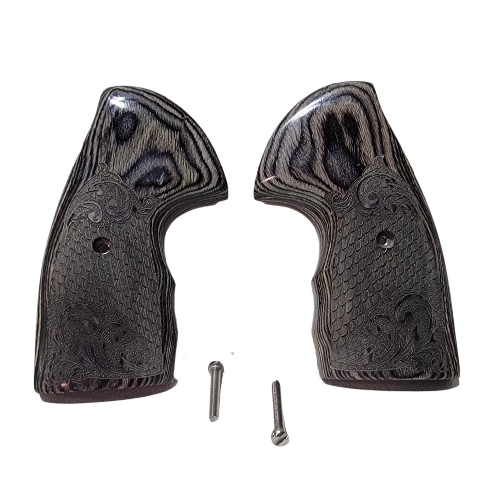 Black Rosewood with Scrollwork and Scales Grips for Python 2020 Colt 2021